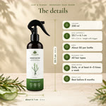 The details: 250 ml, about 25.1 by 6.1 cm, about 50 uses per bottle, for all hair types, use daily or at least 4 to 5 times a week, best before 8 months